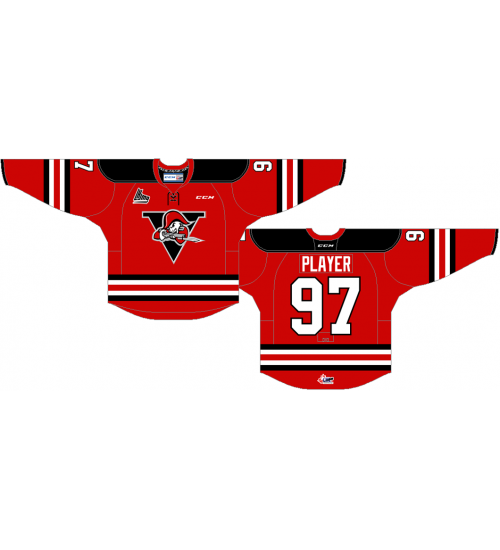 Custom QMJHL Drummondville Voltigeurs 2016 17 Hockey jersey Road Red